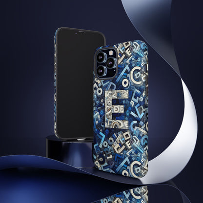 Blue Alphabet E Phone Case with 3D Wrap Design for Stylish Protection and Personalised Tech Accessory for Men and Women