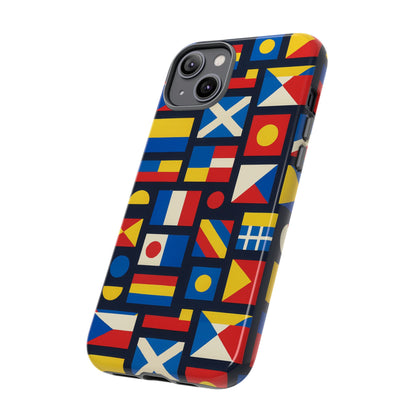 Multicolour Geometric Protective Phone Case for Smartphones, Stylish Protection and Unique Design, Compatible with iPhone 13, 14, 15 & 16 – all models including Pro, Pro Max & Plus