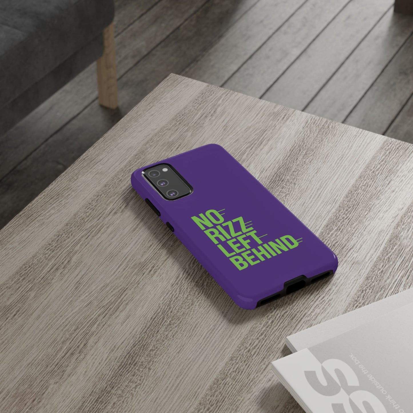 tough phone case - no rizz left behind - durable, stylish protection for active lifestyles - impact-resistant, dual layer, shock-absorbing tpu - perfect gift for tech lovers