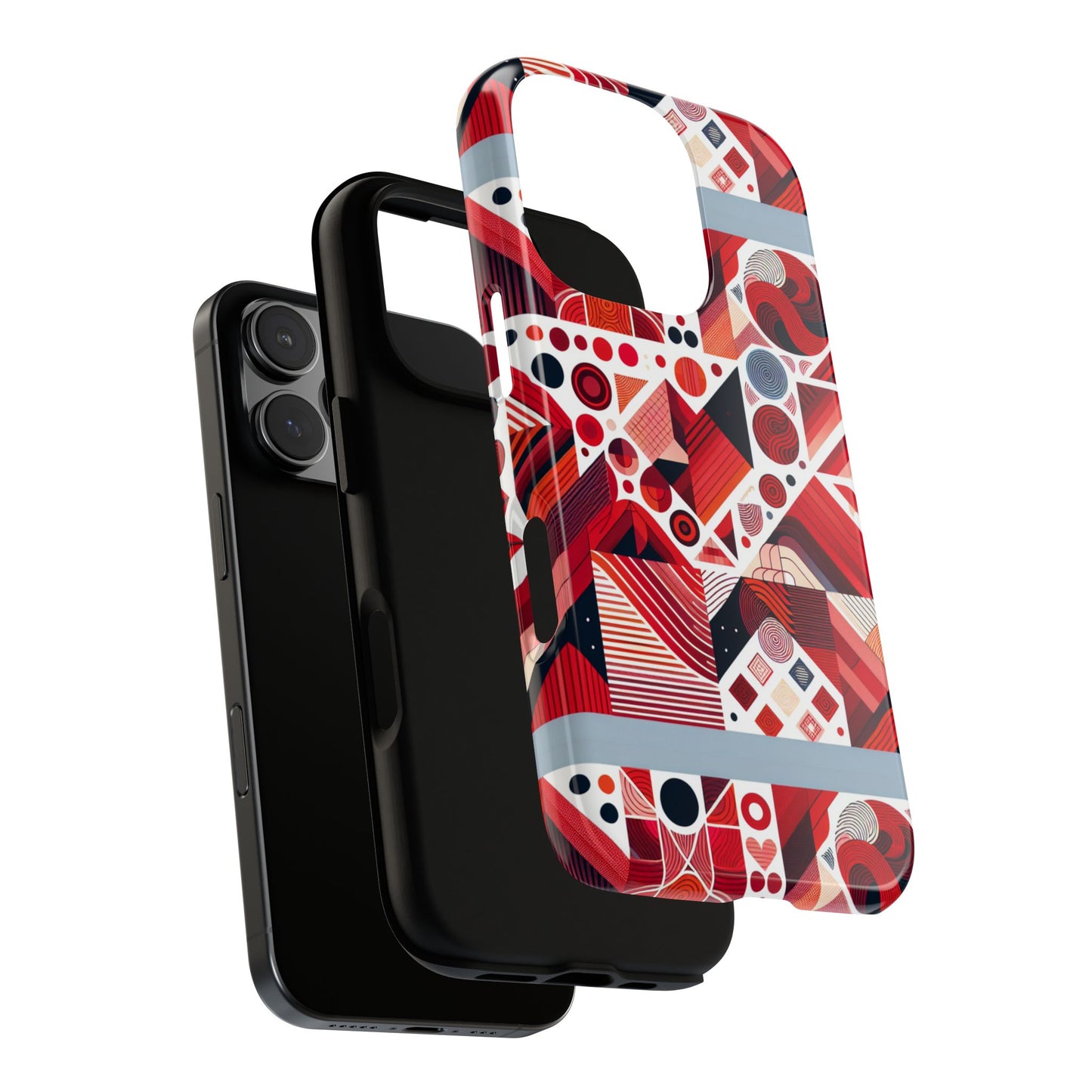 pattern image 8 vibrant shockproof phone case for kids and teens with abstract geometric design compatible with iphone 13, 14, 15 & 16 – all models including pro, pro max & plus