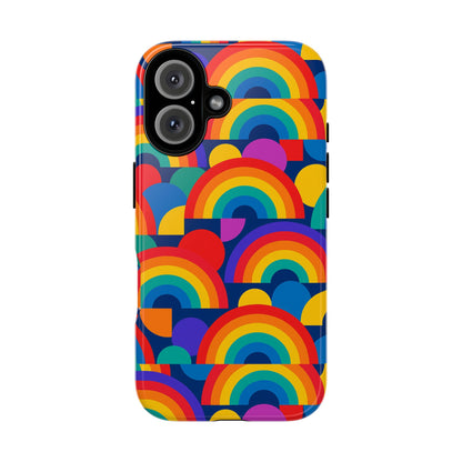 Multicolour Rainbow Design Protective Phone Case – Stylish 3D Wrap Finish for Unique Expression – Compatible with iPhone 13, 14, 15 & 16 – All Models Including Pro, Pro Max & Plus