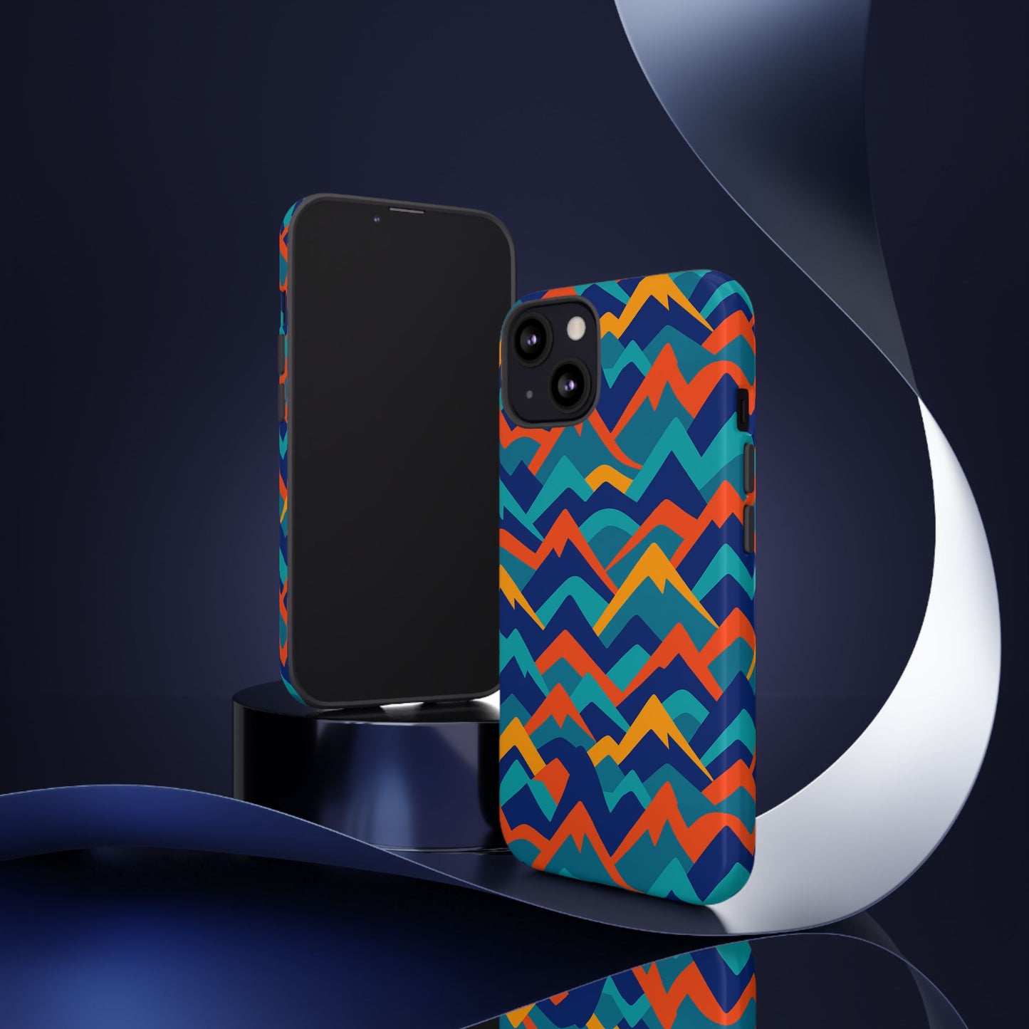 vibrant 3d mountain design protective phone case – stylish and durable cover compatible with iphone 13, 14, 15 & 16 – all models including pro, pro max & plus