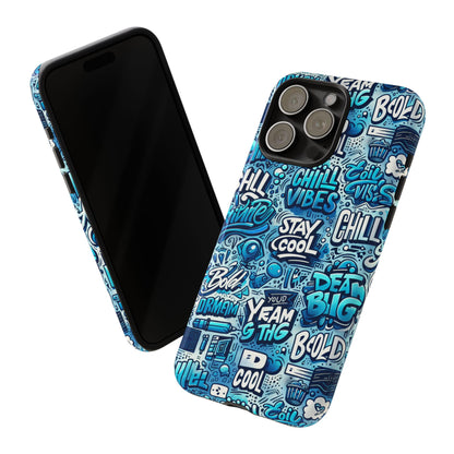 Blue Pattern Image 17 Phone Case for Men and Women Shock Absorption Protective Cover with 3D Wrap Design and UV Protection