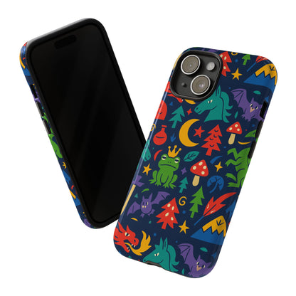 Vibrant 3D Wrap Protective Phone Case with Playful Fantasy Design for Unique Smartphone Accessories Compatible with iPhone 13, 14, 15 & 16 – all models including Pro, Pro Max & Plus