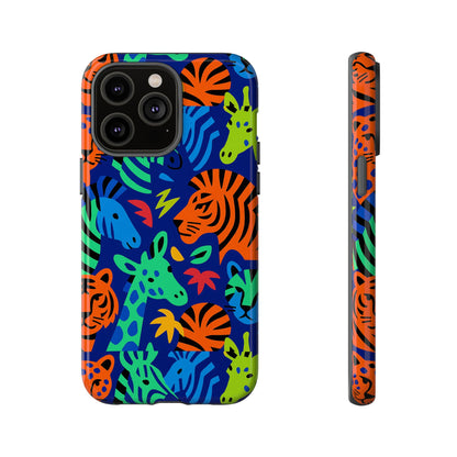 Vibrant Animal Print 3D Wrap Protective Phone Case Stylish Accessory for Men and Women Compatible with iPhone 13, 14, 15 & 16 – All Models Including Pro, Pro Max & Plus
