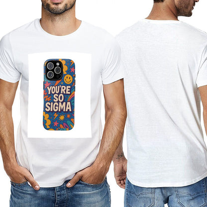 Men's Short Sleeve Cotton T-Shirt with Unique Double-Sided Print for Fitness, Travel, and Leisure - Comfortable Unisex Tee, Casual Wear, Great Gift for Him
