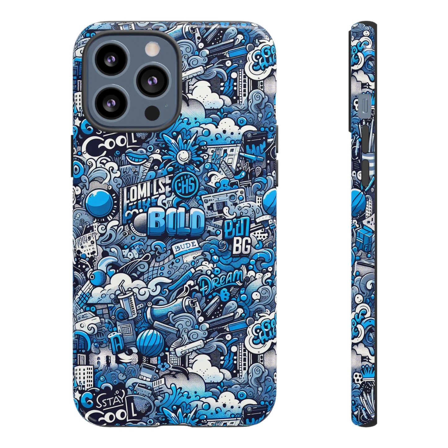 cartoon 3d wrap protective phone case in vibrant blue for stylish protection and self-expression compatible with iphone 13, 14, 15 & 16 – all models including pro, pro max & plus