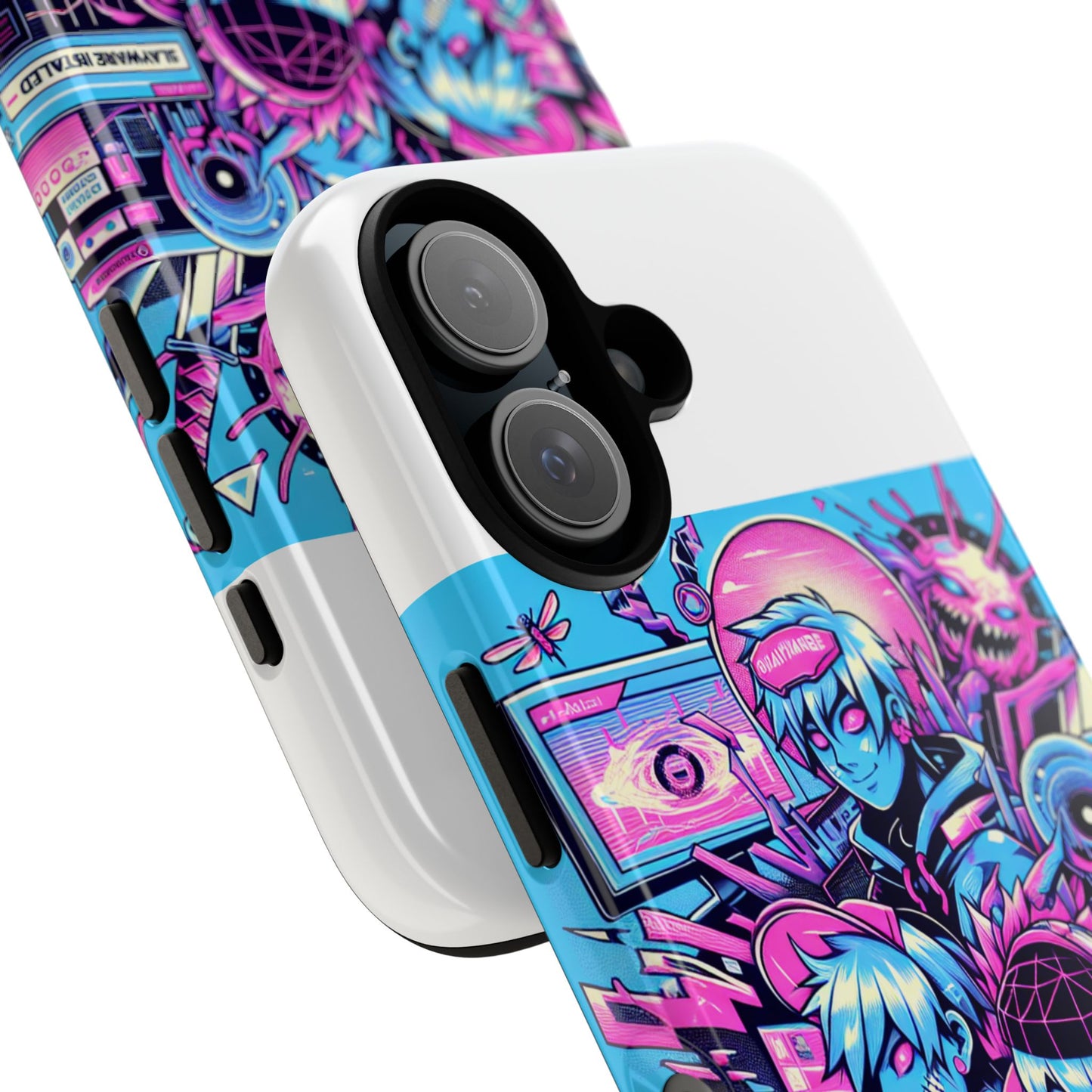 slayware installed protective phone case with 3d wrap design for anime and comic culture lovers