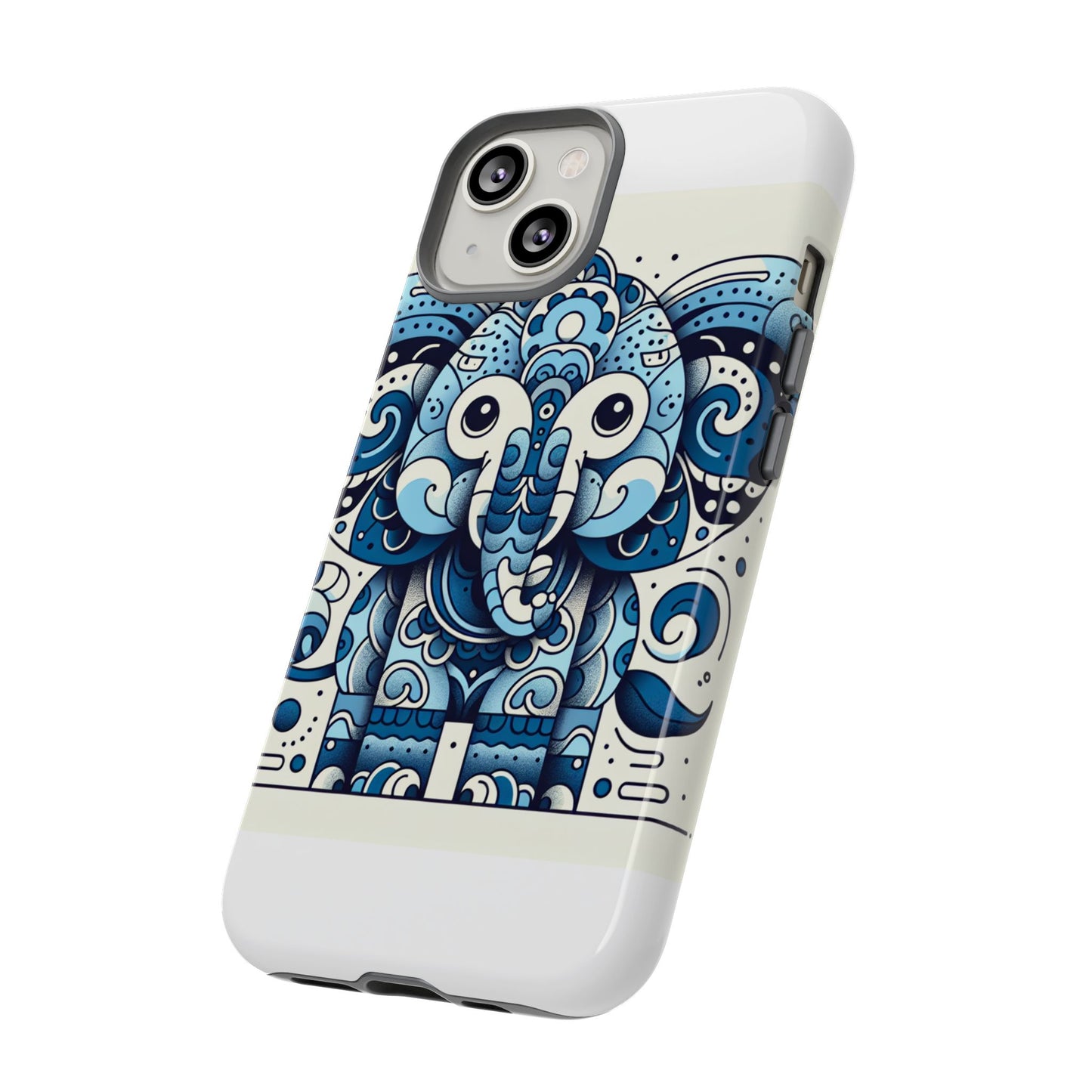 vibrant 3d elephant print protective phone case with colourful graphic design – stylish accessory compatible with iphone 13, 14, 15 & 16 – all models including pro, pro max & plus
