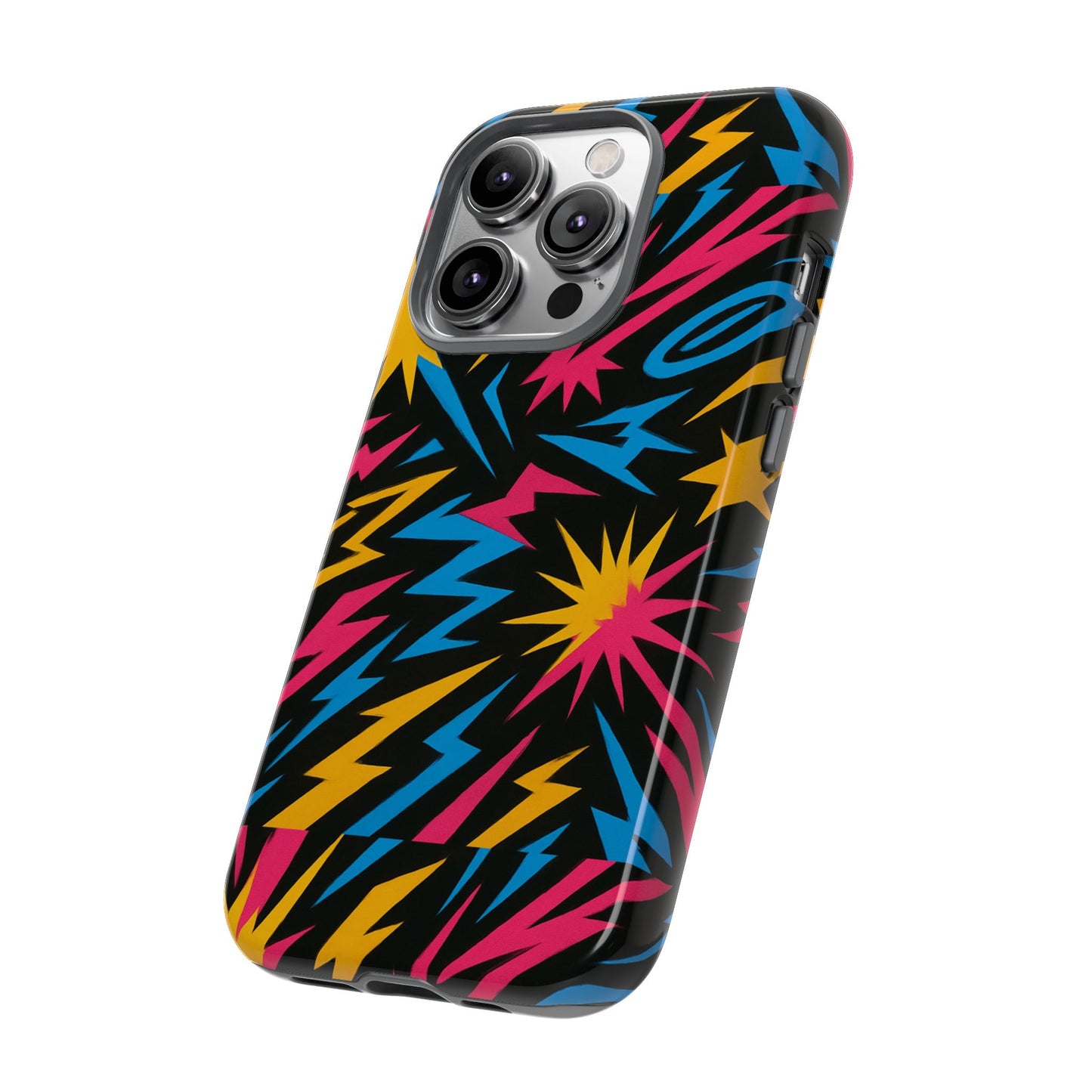 multicolour cartoon 3d wrap protective phone case – funky lightning design for trendy individuals – stylish protection compatible with iphone 13, 14, 15 & 16 – all models including pro, pro max & plus