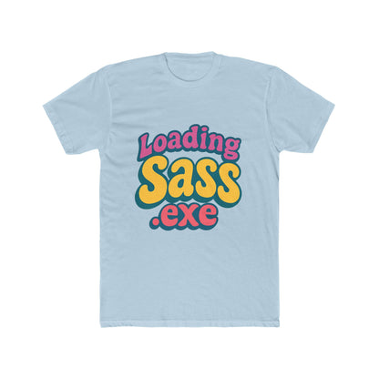 Loading Sass .Exe Meme Multicolor 1 Unisex T-Shirt – Funny Graphic Tee for All Genders, Trendy Viral Print, Comfortable Cotton Casual Wear