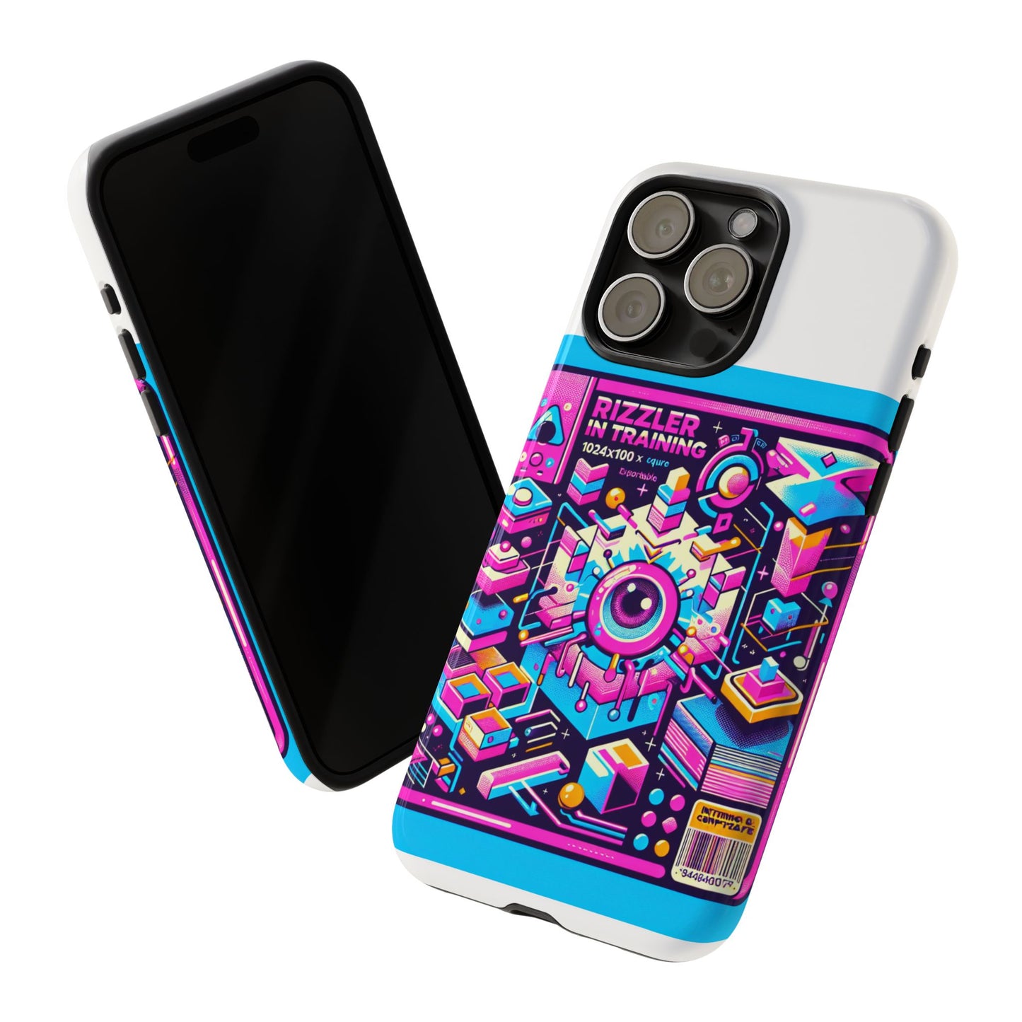 rizzler in training 3d wrap protective phone case for anime lovers
