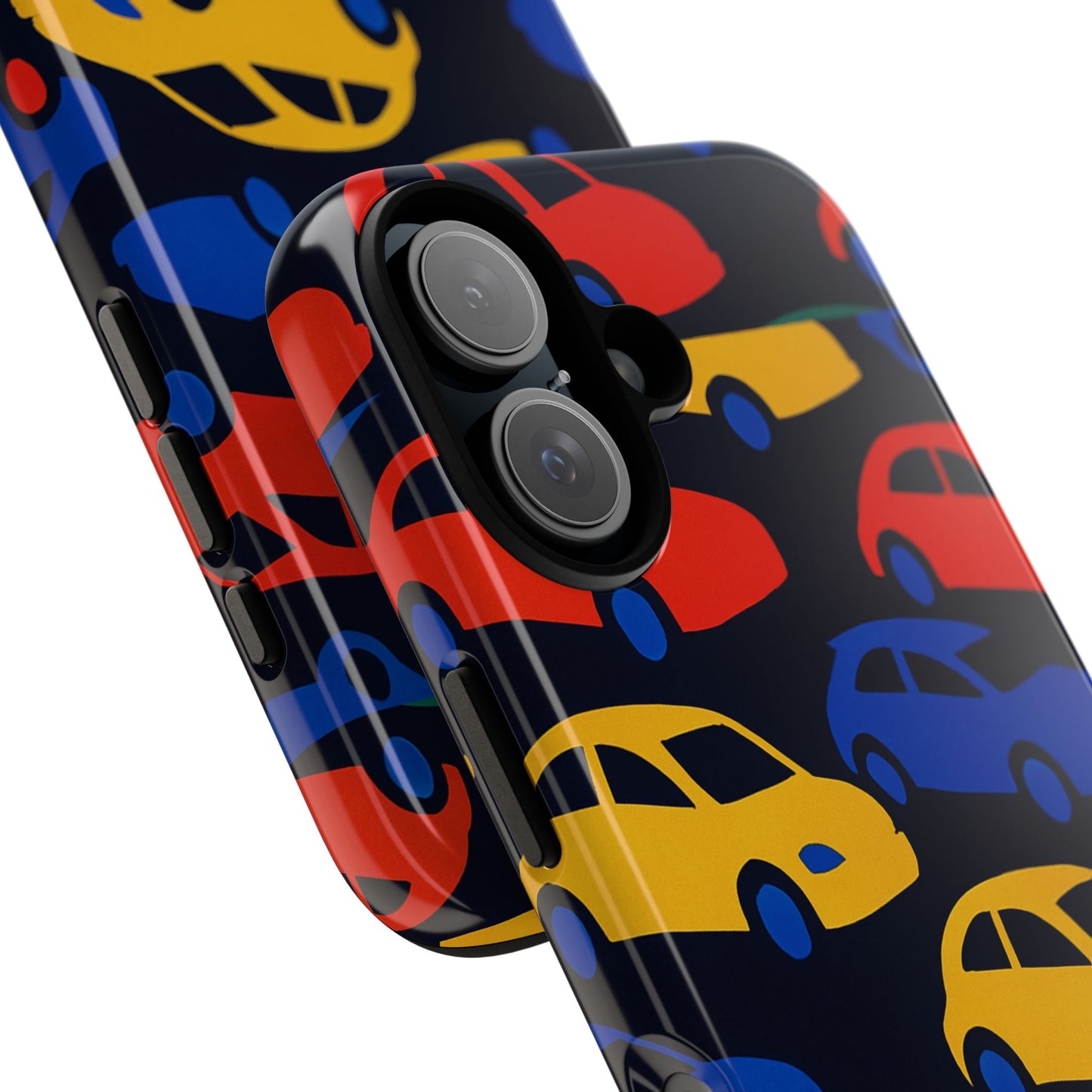multicolour 3d car design protective phone case stylish accessory for unique expression compatible with iphone 13, 14, 15 & 16 – all models including pro, pro max & plus