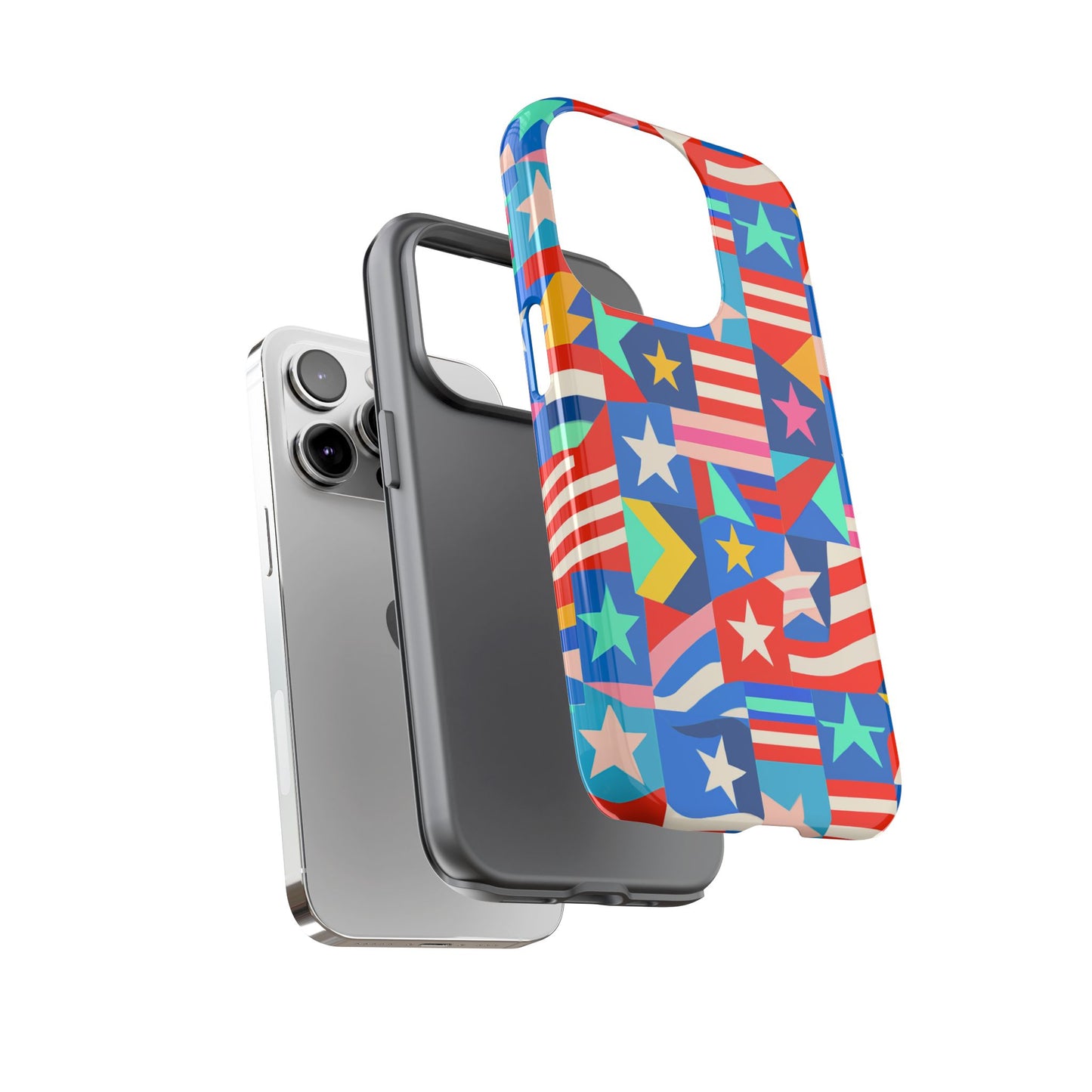 vibrant multicolour 3d wrap protective phone case – stylish accessory for unique expression compatible with iphone 13, 14, 15 & 16 – all models including pro, pro max & plus