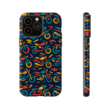 Vibrant Multicolour Motorcycle Design Protective Phone Case for Stylish Protection – Compatible with iPhone 13, 14, 15 & 16 – All Models Including Pro, Pro Max & Plus