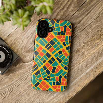 Multicolour Geometric 3D Wrap Protective Phone Case Stylish Accessory for Men and Women Vibrant Design Ideal for Unique Expression Compatible with iPhone 13, 14, 15 & 16 – all models including Pro, Pro Max & Plus