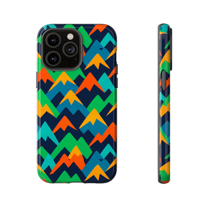 Vibrant Mountain Design Protective Phone Case with Colourful Abstract Pattern for Stylish Protection Compatible with iPhone 13, 14, 15 & 16 – All Models Including Pro, Pro Max & Plus