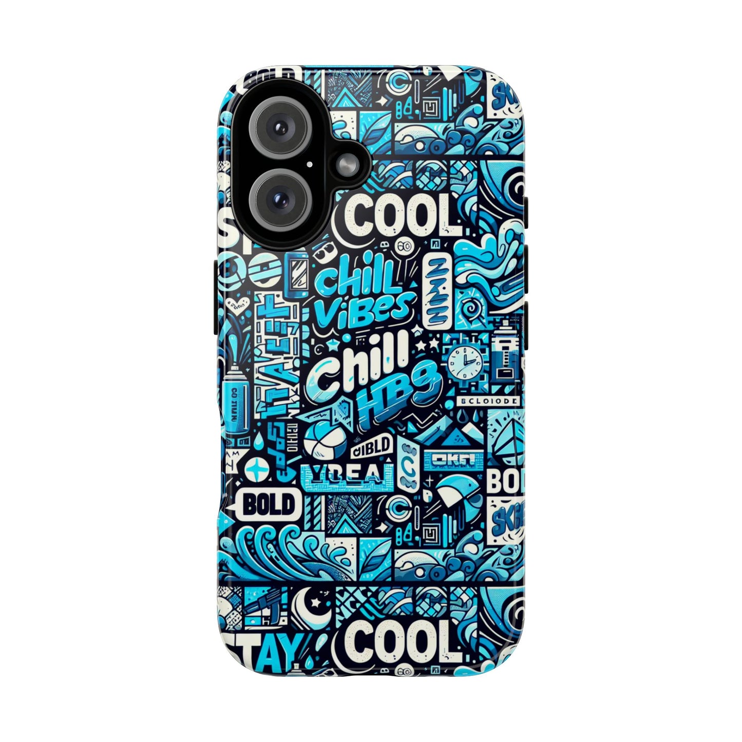 vibrant 3d wrap protective phone case with colourful chill vibes design – unique style accessory for self-expression compatible with iphone 13, 14, 15 & 16 – all models including pro, pro max & plus