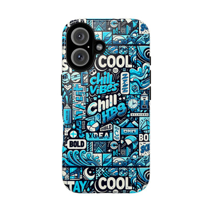 Vibrant 3D Wrap Protective Phone Case with Colourful Chill Vibes Design – Unique Style Accessory for Self-Expression Compatible with iPhone 13, 14, 15 & 16 – all models including Pro, Pro Max & Plus
