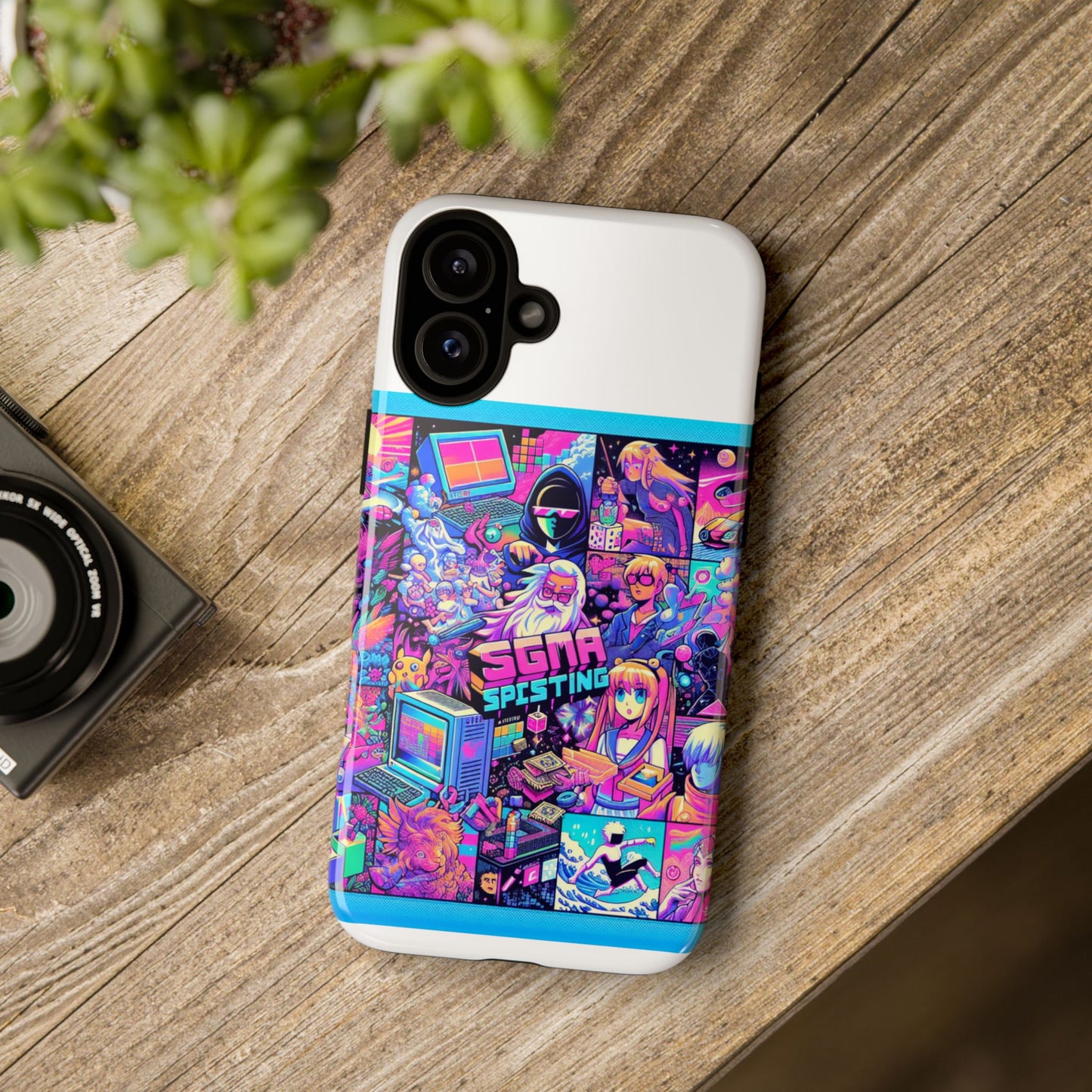 sigma sprinting vibrant protective phone case for smartphones, 3d wrap design with uv protection, durable shock absorbent material, ideal gift for anime and comic lovers