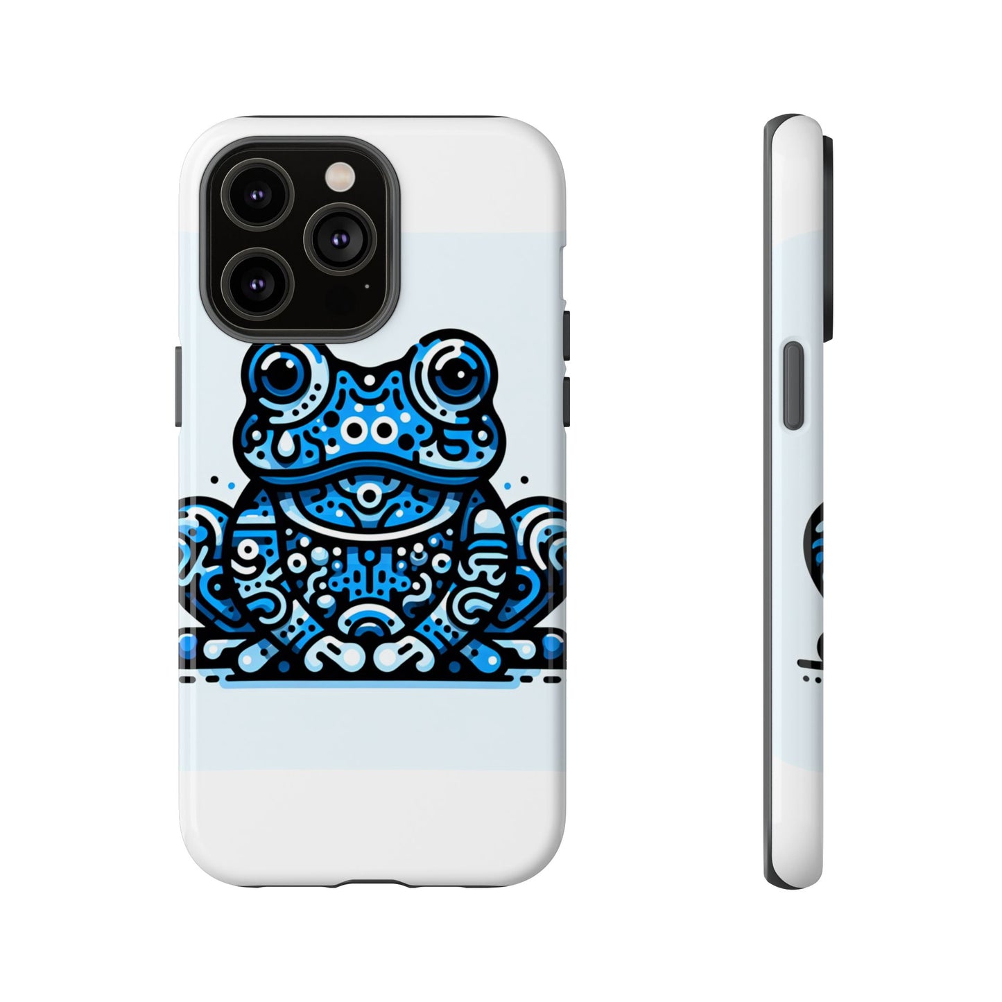 vibrant 3d blue animal print protective phone case for bold individuals – stylish protection compatible with iphone 13, 14, 15 & 16 – all models including pro, pro max & plus