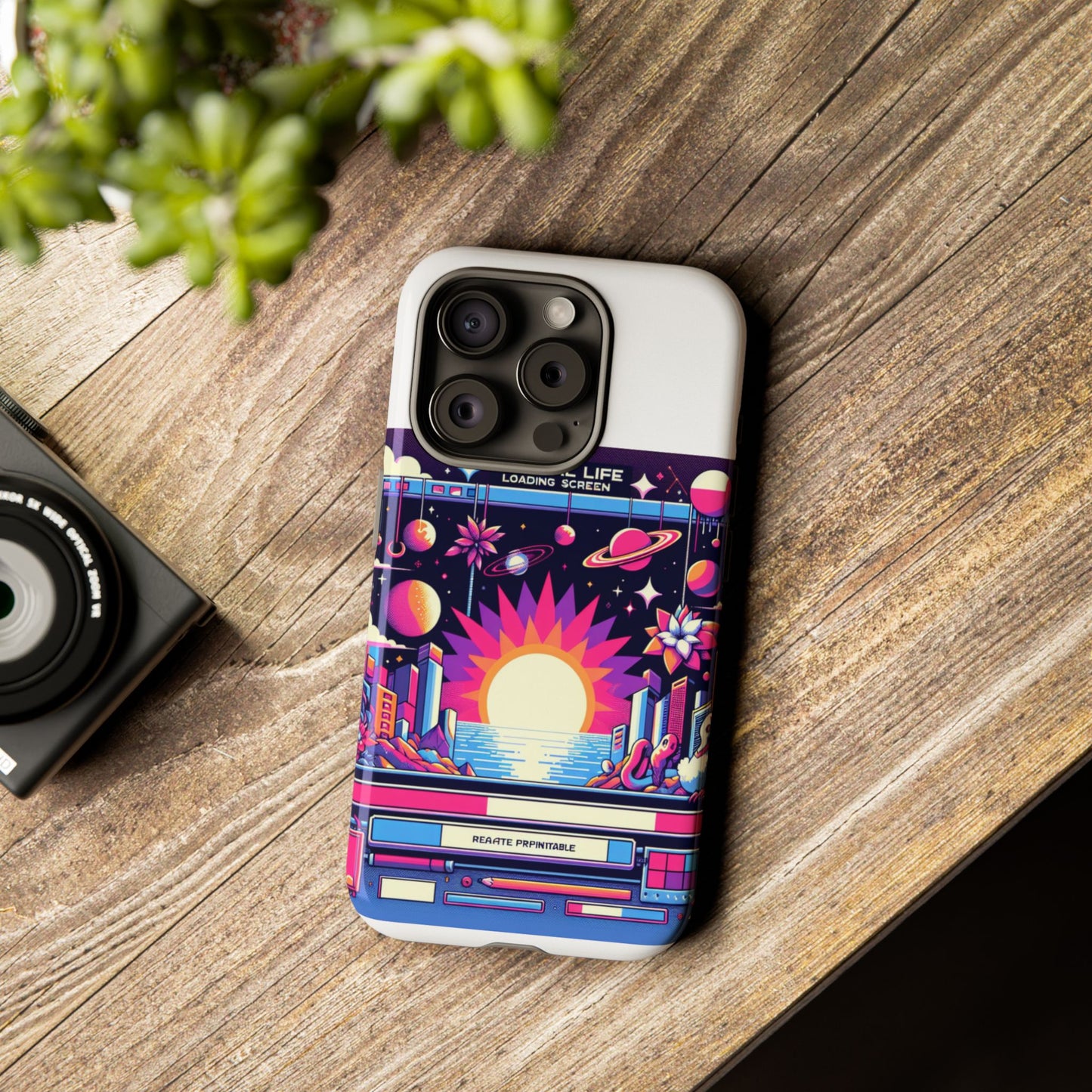 irl loading screen protective phone case for anime fans