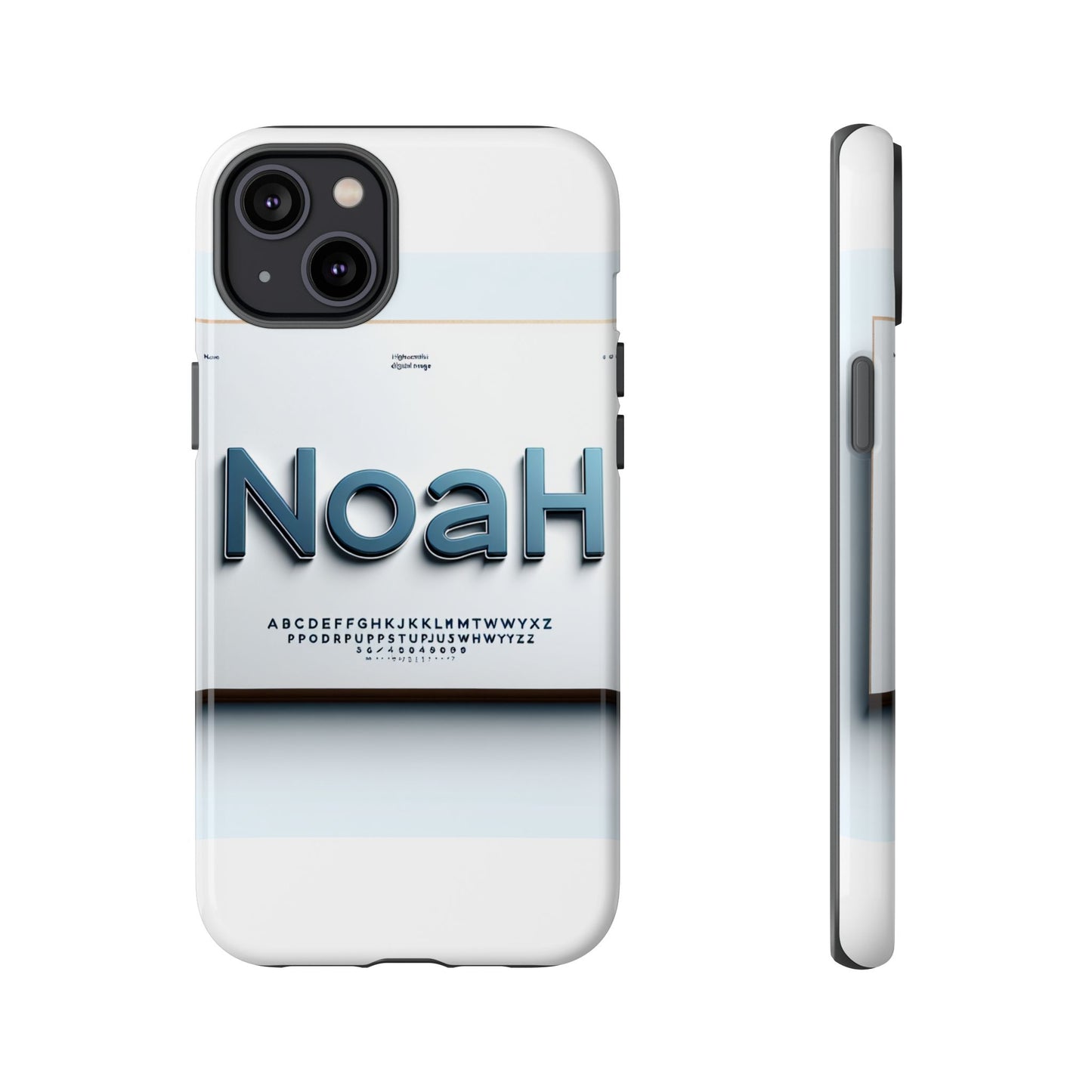 stylish 3d text phone case with modern design in blue – trendy protection for individuals – compatible with iphone 13, 14, 15 & 16 – all models including pro, pro max & plus