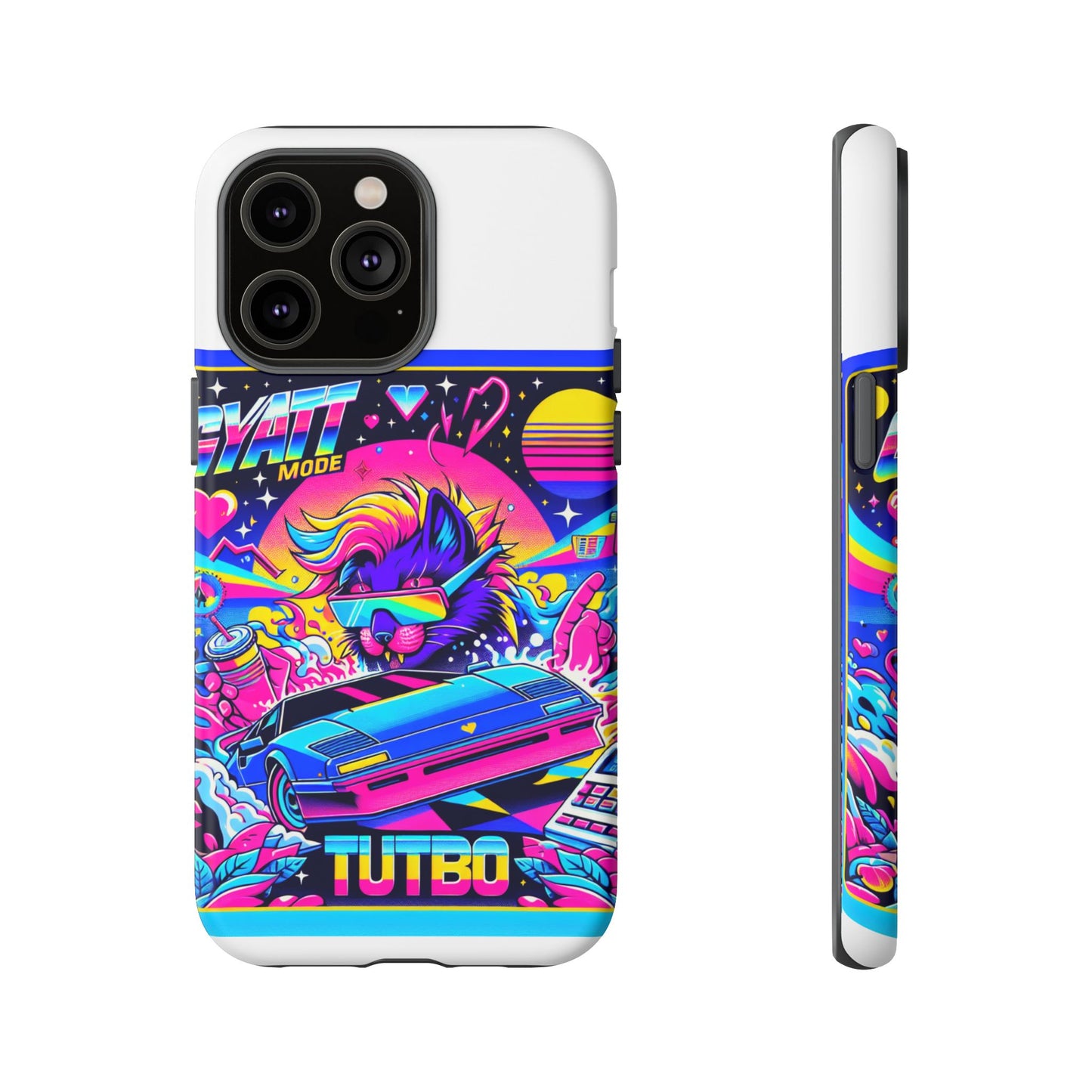 gyatt mode turbo 3d wrap protective phone case for anime lovers