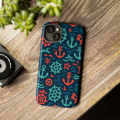 Vibrant Nautical Multicolour 3D Wrap Protective Phone Case with Retro Design for Men and Women Stylish Accessory Compatible with iPhone 13, 14, 15 & 16 – All Models Including Pro, Pro Max & Plus