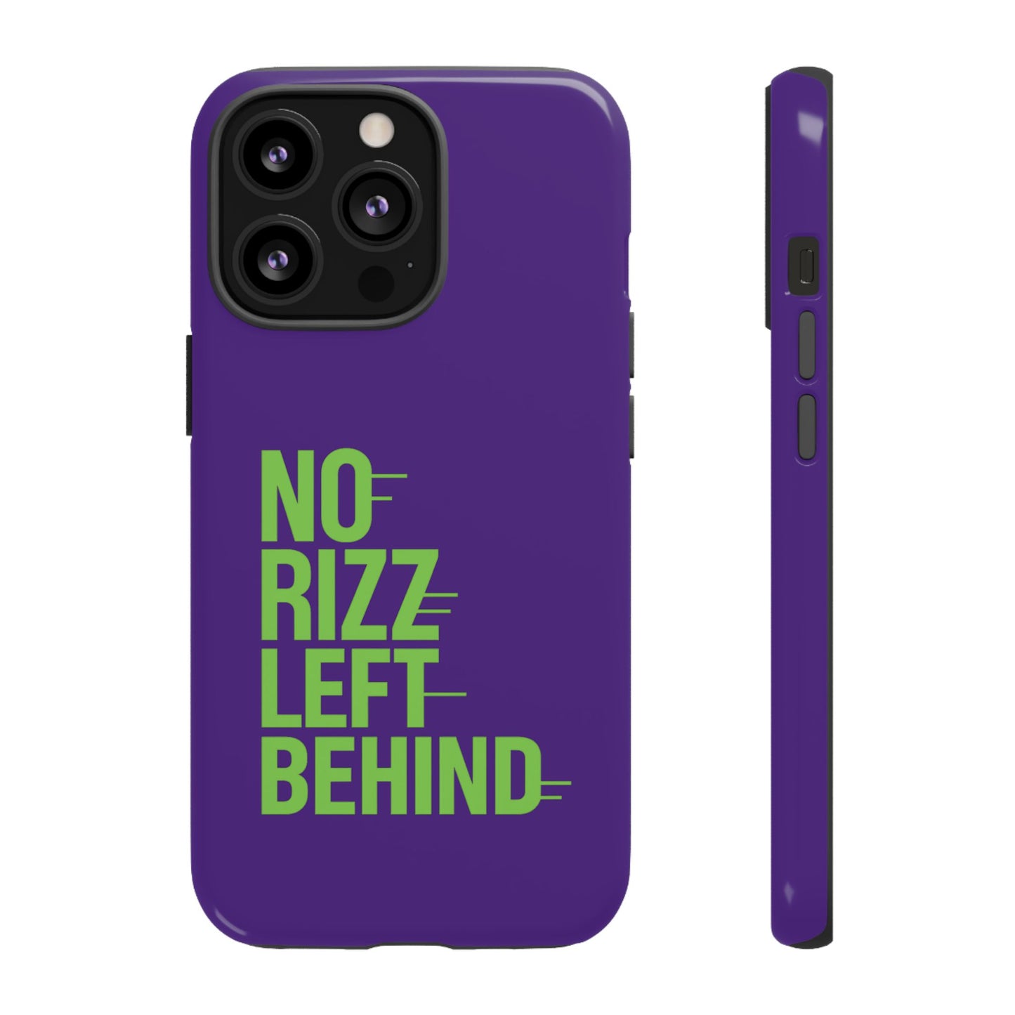tough phone case - no rizz left behind - durable, stylish protection for active lifestyles - impact-resistant, dual layer, shock-absorbing tpu - perfect gift for tech lovers