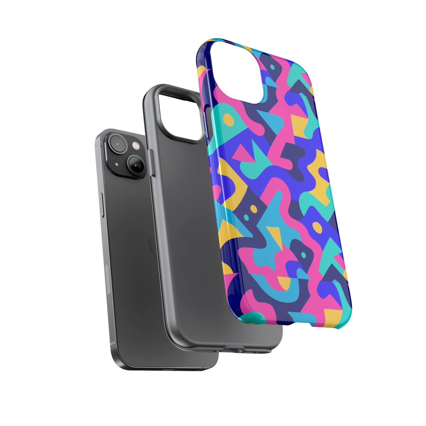 vibrant abstract pattern protective phone case stylish accessory for unique expression compatible with iphone 13, 14, 15 & 16 – all models including pro, pro max & plus