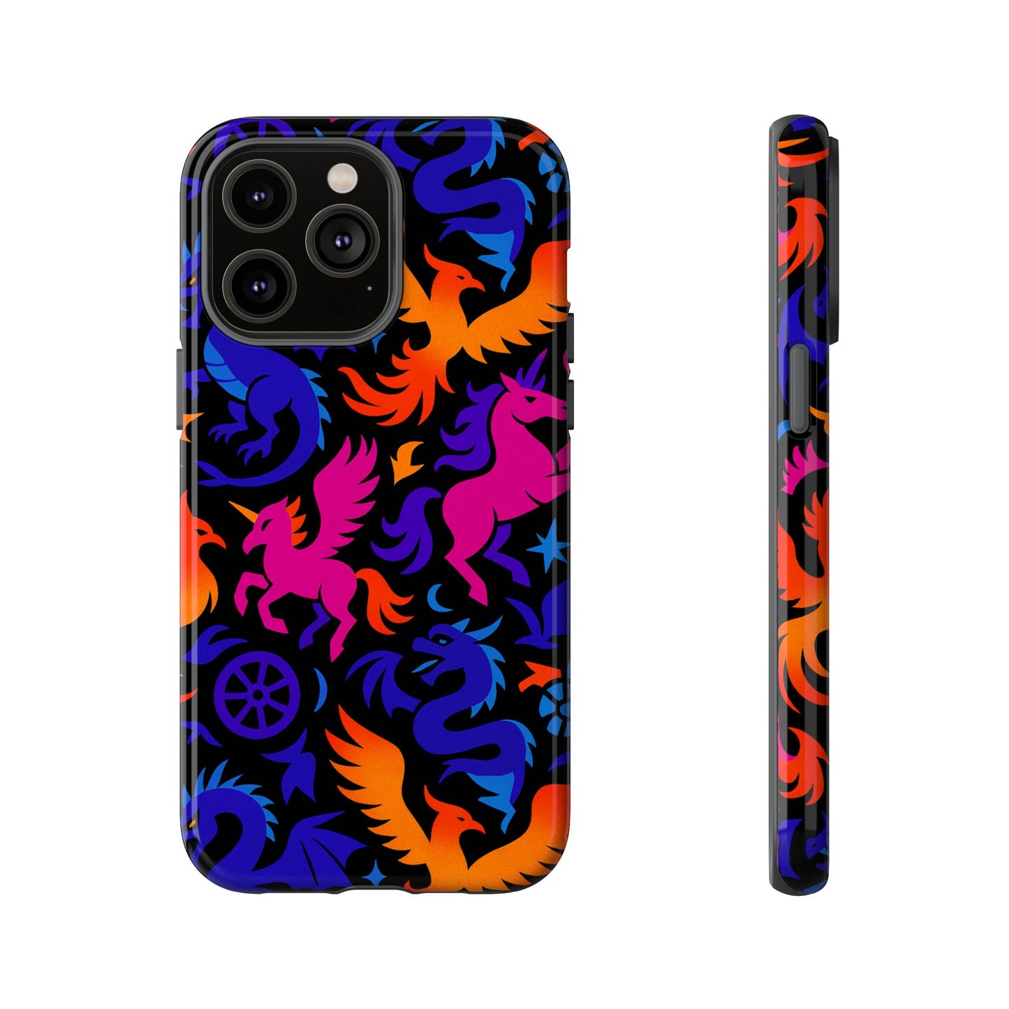 vibrant 3d fantasy design protective phone case for stylish protection compatible with iphone 13, 14, 15 & 16 – all models including pro, pro max & plus