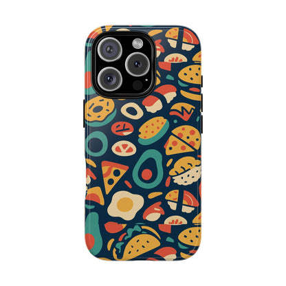 Vibrant Food-Themed Protective Phone Case with 3D Design for Stylish Protection Compatible with iPhone 13, 14, 15 & 16 – all models including Pro, Pro Max & Plus