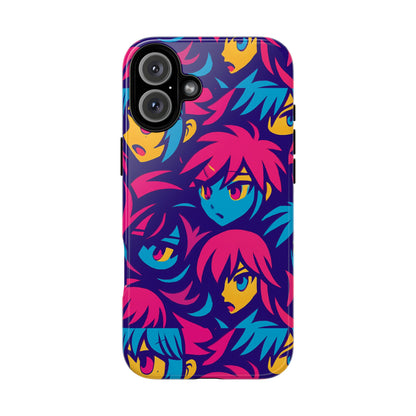 Vibrant 3D Anime Phone Case with Retro Design for Stylish Protection – Unique Accessory for Self-Expression Compatible with iPhone 13, 14, 15 & 16 – all models including Pro, Pro Max & Plus