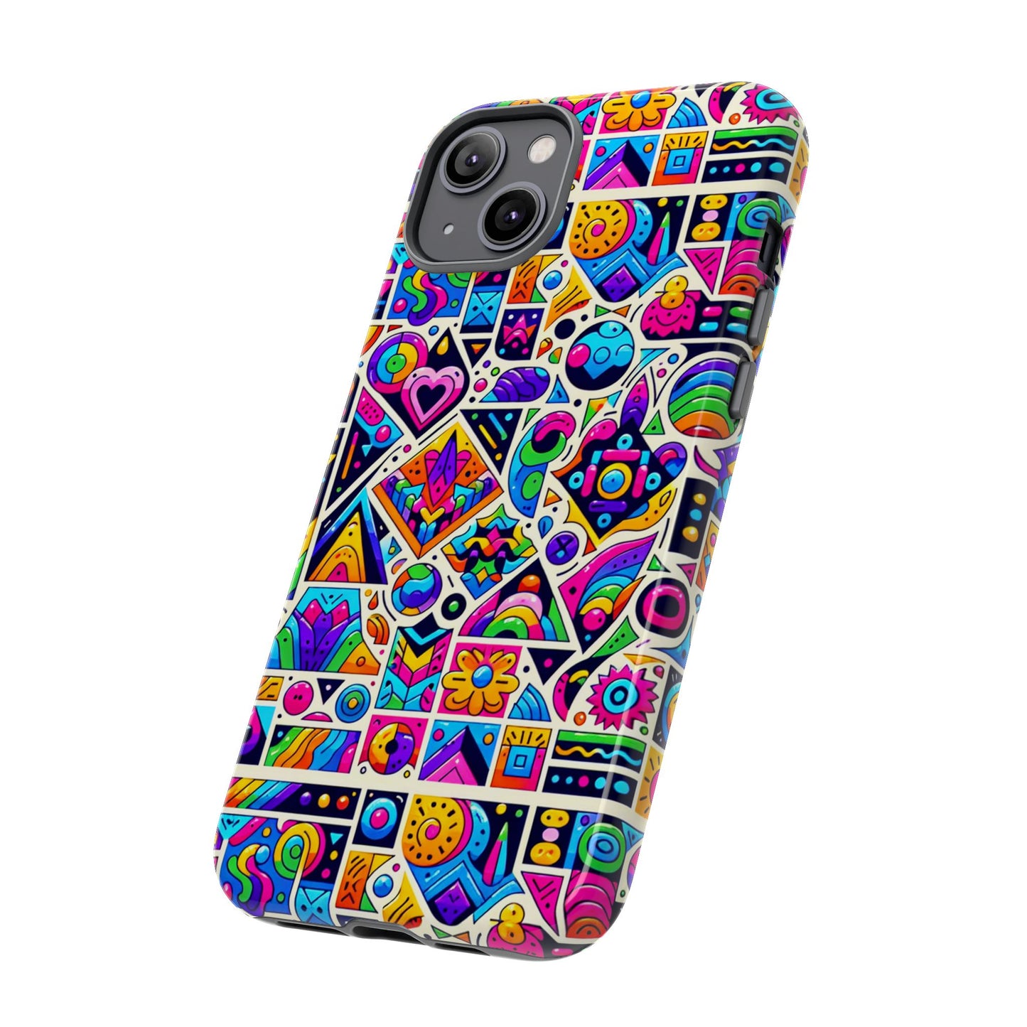 pattern image 4 vibrant anime retro shockproof phone case for men women