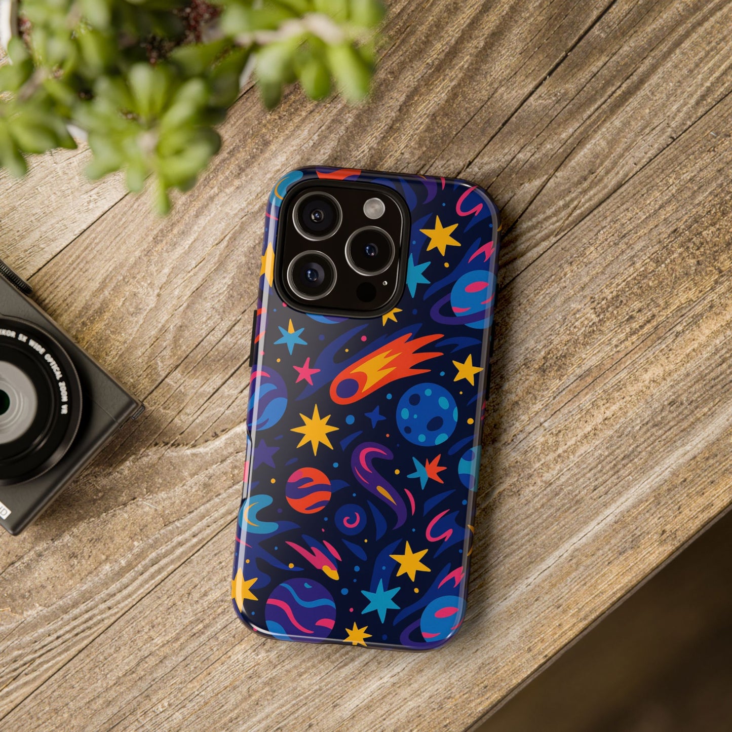 vibrant 3d space design protective phone case for stylish protection and self-expression compatible with iphone 13, 14, 15 & 16 – all models including pro, pro max & plus