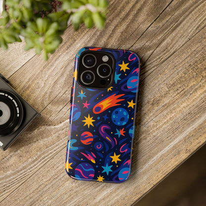 Vibrant 3D Space Design Protective Phone Case for Stylish Protection and Self-Expression Compatible with iPhone 13, 14, 15 & 16 – all models including Pro, Pro Max & Plus