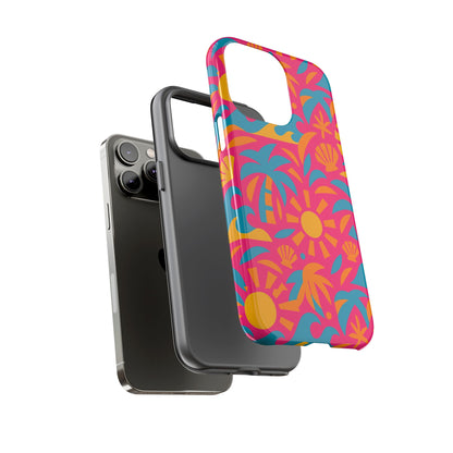 Vibrant Tropical 3D Wrap Design Protective Phone Case with Retro Style – Bold Accessory for Self-Expression Compatible with iPhone 13, 14, 15 & 16 – all models including Pro, Pro Max & Plus