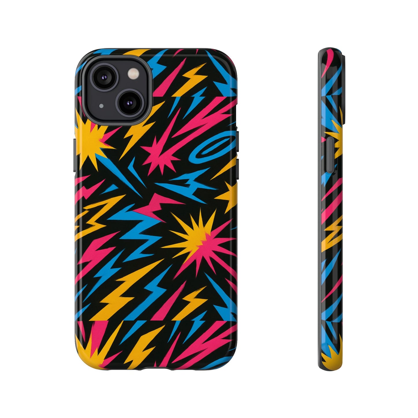 multicolour cartoon 3d wrap protective phone case – funky lightning design for trendy individuals – stylish protection compatible with iphone 13, 14, 15 & 16 – all models including pro, pro max & plus