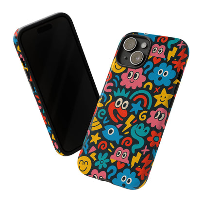 Vibrant Cartoon Protective Phone Case with 3D Wrap Design for Creative Expression – Compatible with iPhone 13, 14, 15 & 16 – All Models Including Pro, Pro Max & Plus