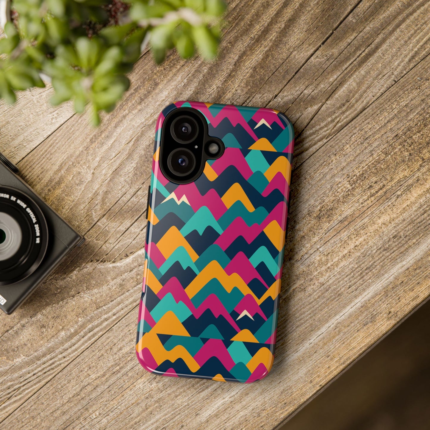 vibrant 3d geometric protective phone case for unisex, stylish smartphone accessory with playful design, compatible with iphone 13, 14, 15 & 16 – all models including pro, pro max & plus