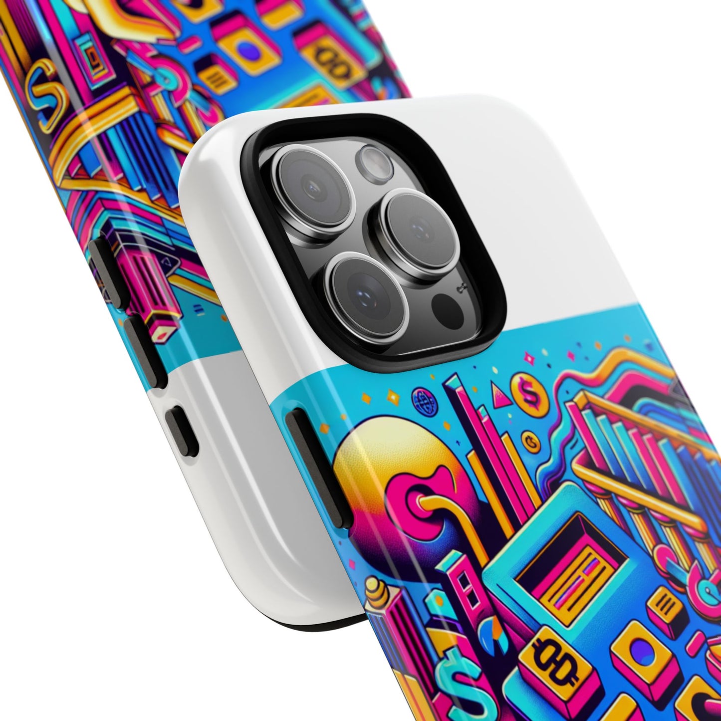 fantum finance dept protective phone case, 3d wrap design, durable silicone liner, uv protected, ideal gift for tech enthusiasts and anime lovers