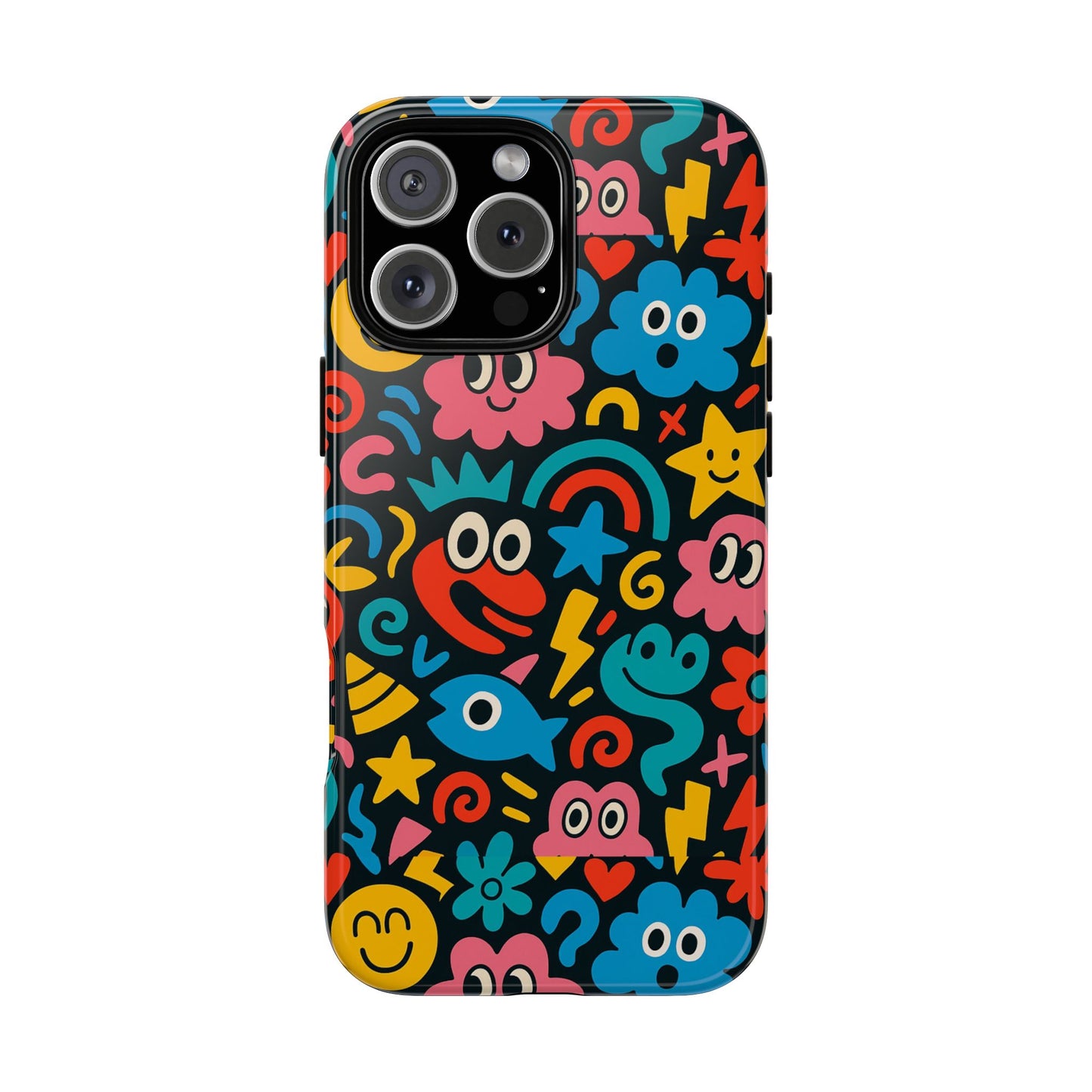 vibrant cartoon protective phone case with 3d wrap design for creative expression – compatible with iphone 13, 14, 15 & 16 – all models including pro, pro max & plus