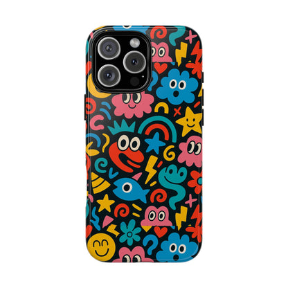 Vibrant Cartoon Protective Phone Case with 3D Wrap Design for Creative Expression – Compatible with iPhone 13, 14, 15 & 16 – All Models Including Pro, Pro Max & Plus