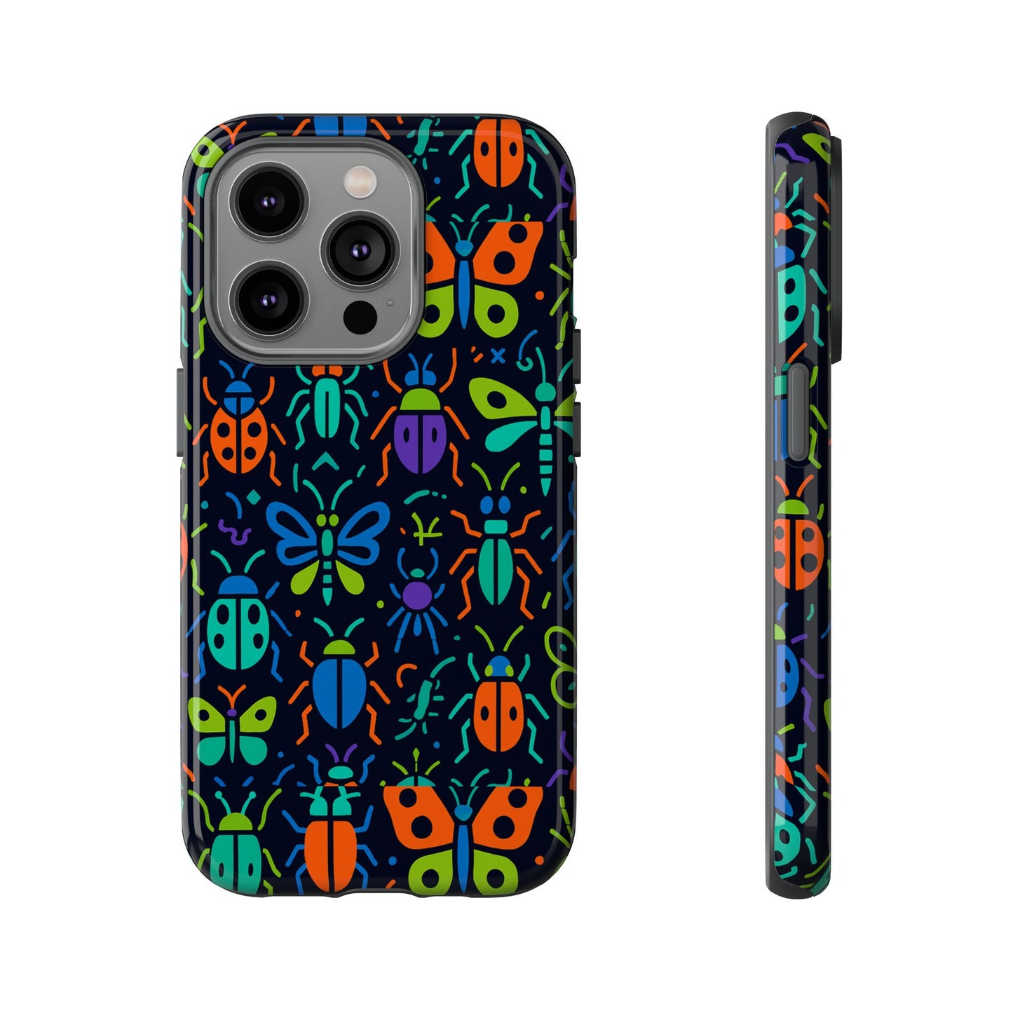 vibrant 3d insect phone case colourful stylish protective cover unique design for men and women compatible with iphone 13, 14, 15 & 16 – all models including pro, pro max & plus