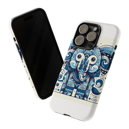 Vibrant 3D Elephant Print Protective Phone Case with Colourful Graphic Design – Stylish Accessory Compatible with iPhone 13, 14, 15 & 16 – all models including Pro, Pro Max & Plus