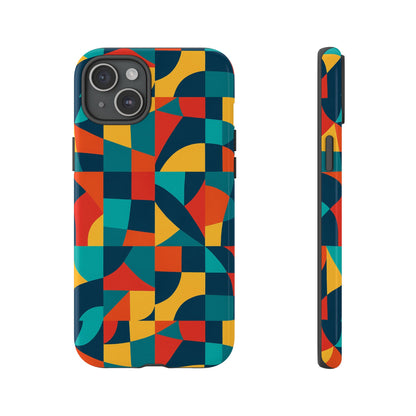 Vibrant Multicolour Geometric 3D Wrap Phone Case for Stylish Protection and Unique Expression Compatible with iPhone 13, 14, 15 & 16 – all models including Pro, Pro Max & Plus