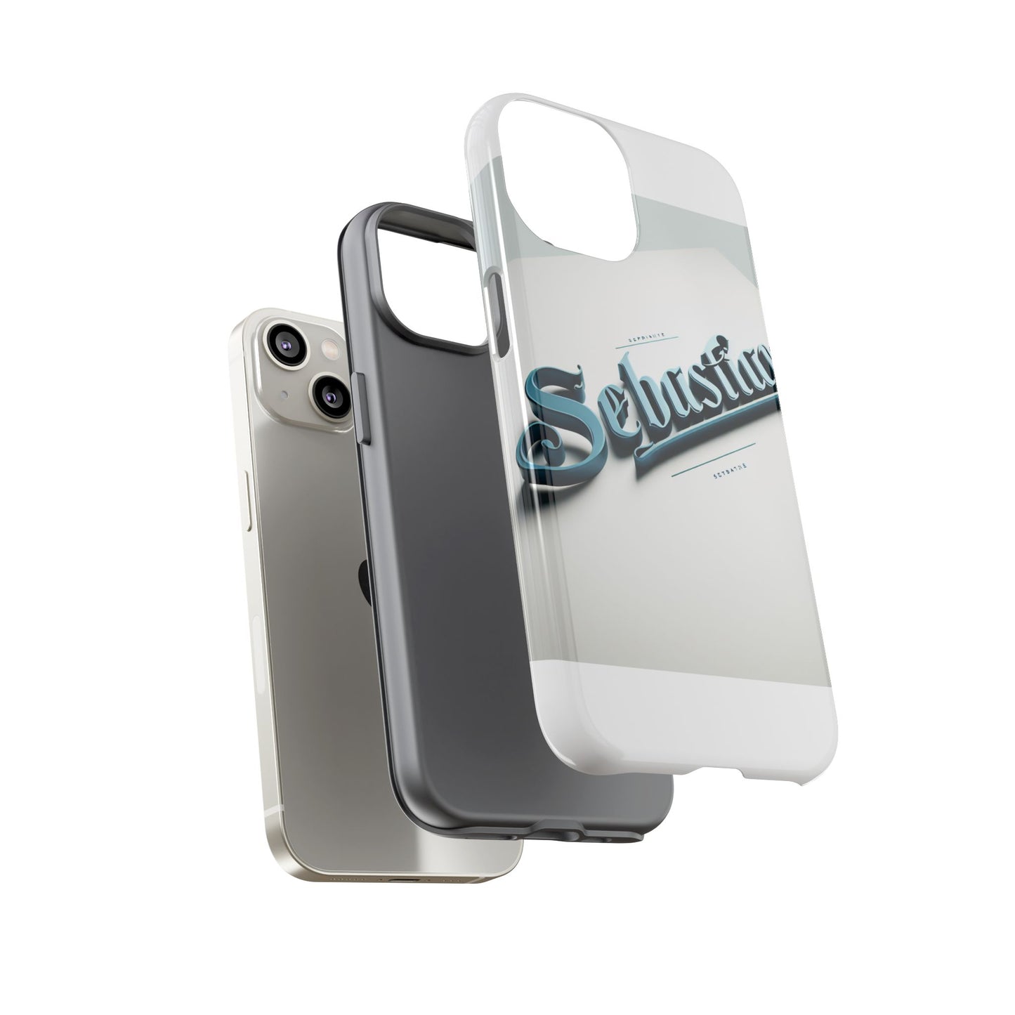 vibrant 3d wrap protective phone case in retro blue typography stylish accessory for self-expression compatible with iphone 13, 14, 15 & 16 – all models including pro, pro max & plus