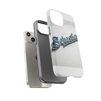 Vibrant 3D Wrap Protective Phone Case in Retro Blue Typography Stylish Accessory for Self-Expression Compatible with iPhone 13, 14, 15 & 16 – all models including Pro, Pro Max & Plus