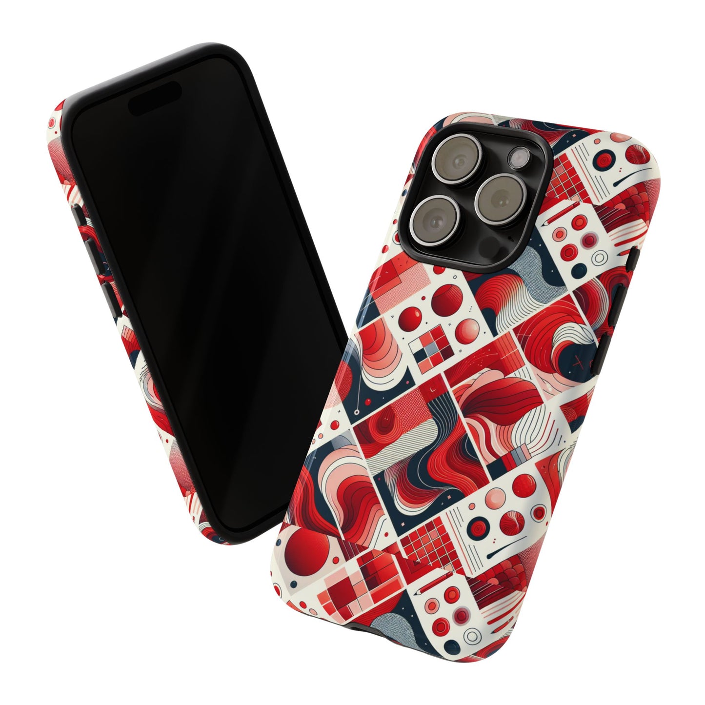 pattern image 7 vibrant 3d wrap phone case for anime and comic fans - bold geometric design for stylish protection compatible with iphone 13, 14, 15 & 16 – all models including pro, pro max & plus